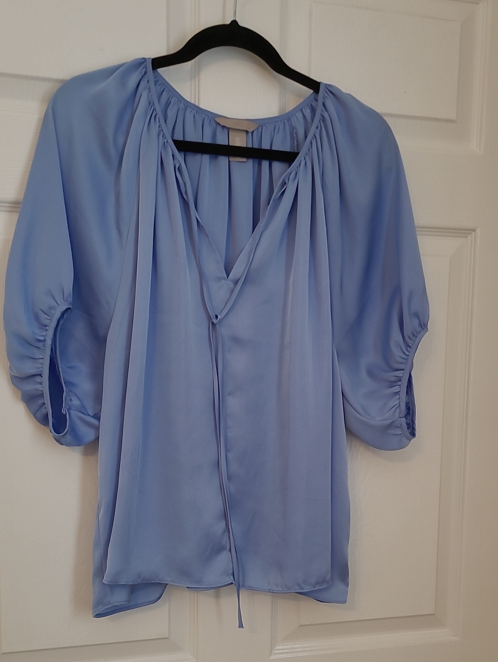 H&M Light Blue Women's Peasant Blouse
